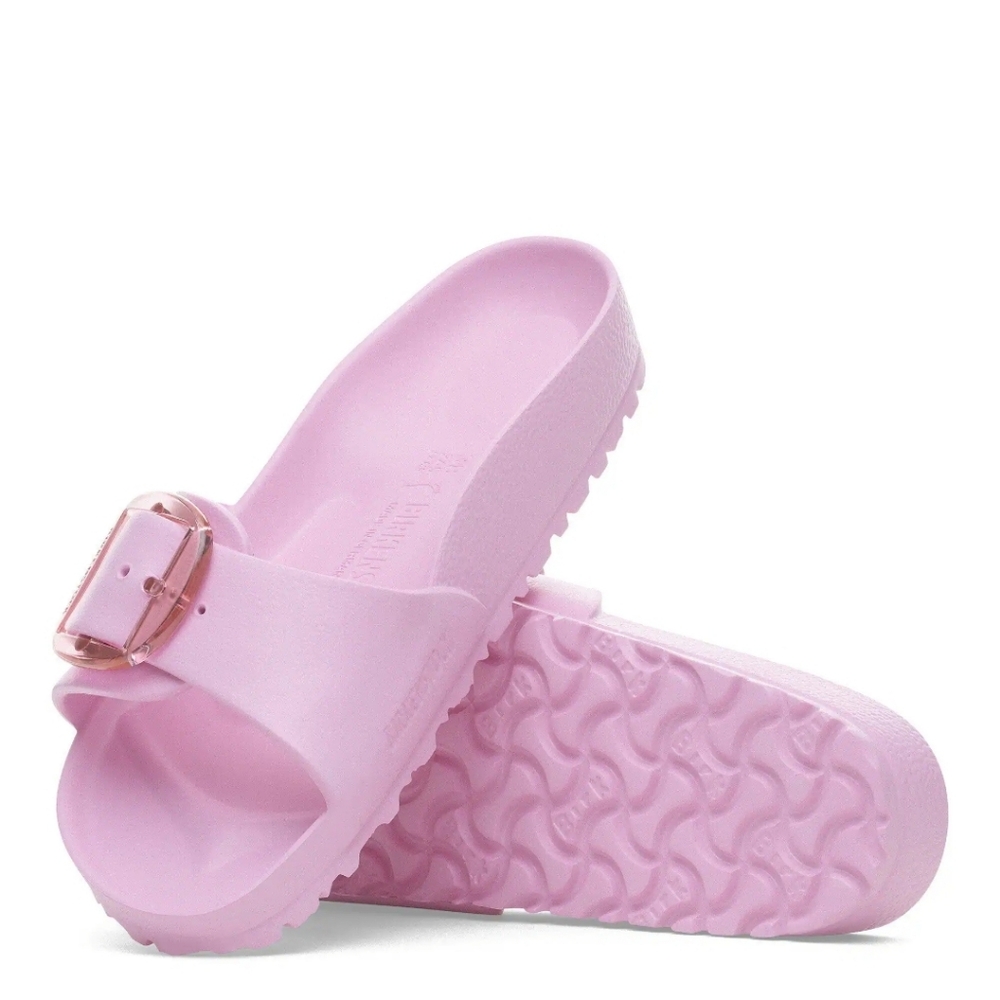 NEW Birkenstock Madrid Big Buckle Light Pink Slide Sandals Size 38 / US 7 - 7.5 - Picture 2 of 11